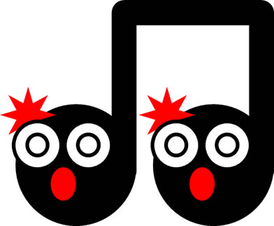 八分音符二連符のキャラクター風イラスト画像3