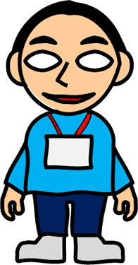 白目をむいた人物のイラスト画像3