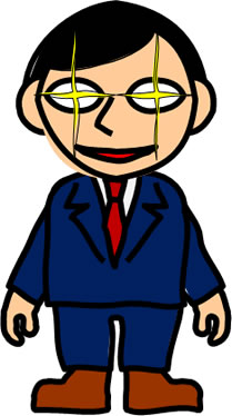 目を輝かせた人物のイラスト画像2