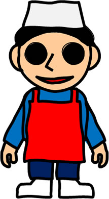黒い目をした人物のイラスト画像1