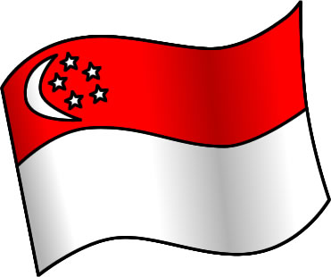 シンガポールの国旗のイラスト画像