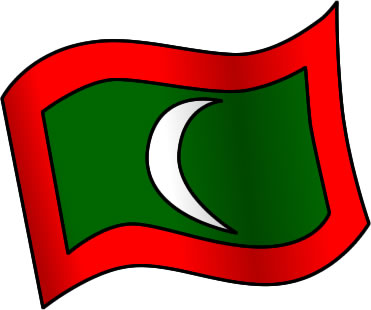 モルディブの国旗のイラスト画像