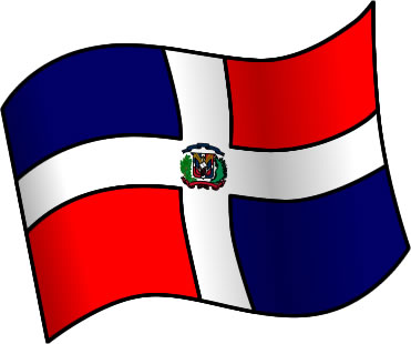 ドミニカ共和国の国旗のイラスト画像