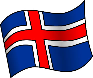 アイスランドの国旗のイラスト画像