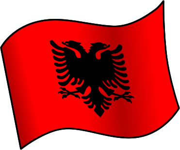 アルバニアの国旗のイラスト画像