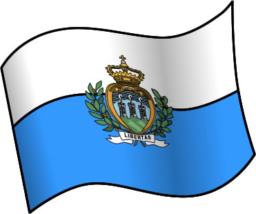 サンマリノの国旗のイラスト画像