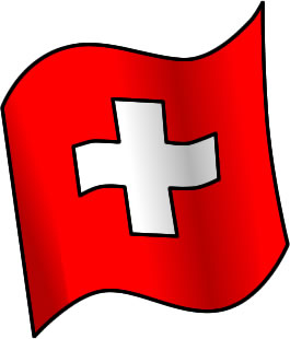 スイスの国旗のイラスト画像