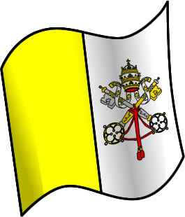 バチカンの国旗のイラスト画像