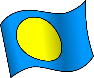 パラオの国旗のイラスト画像