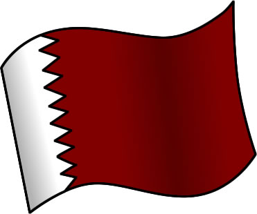 カタールの国旗のイラスト画像