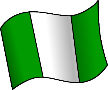 ナイジェリアの国旗のイラスト画像