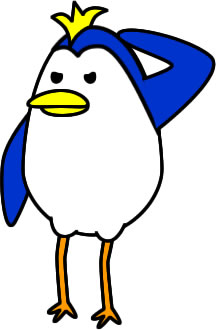 敬礼するペンギンのイラスト画像